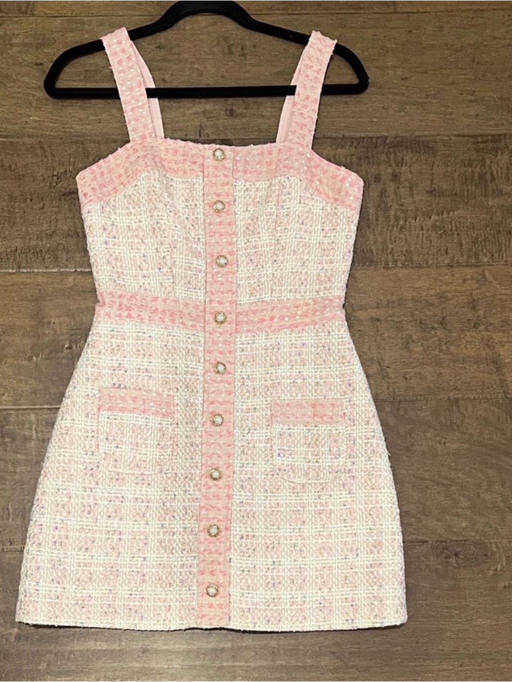 Amanda Uprichard Pink Tweed Mini Dress - Picture 5 of 9